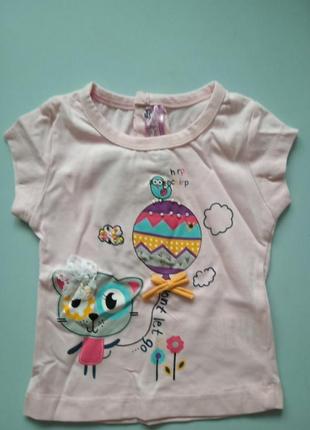 Футболка для девочки 9м 12м 24 месяца