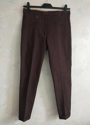 Жіночі штани для верхової їзди falpro uk32 xxs 40р., коричневі, бавовна з еластаном