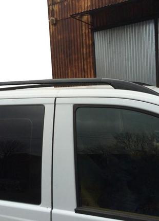 Рейлінги чорні can оригінальний дизайн (метал. ніжки) коротка база (short/compact) для mercedes viano 2004-2014 рр