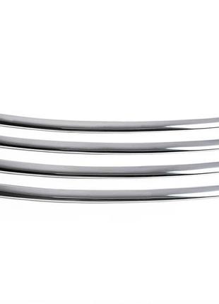 Накладки на решетку бампера (2013-2024, нерж) carmos - турецкая сталь для renault fluence