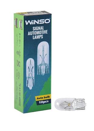 Лампа розжарювання winso 12v w5w 5w w2.1x9.5d, 10шт