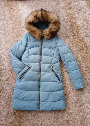 Зимовий жіночий пуховик довга куртка зимова