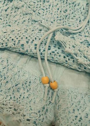 Летний костюм пляжный топ шорты вязаный