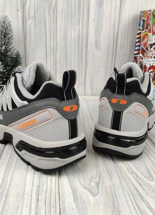 Кроссовки мужские salomon Full acs+ cswp l.grey black orange термо еврозима2 фото
