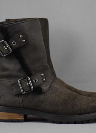 Ugg australia niels 2 ботинки сапоги угги зимние кожа мех овчина цигейка оригинал 36-37 р/23 см.