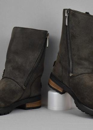 Ugg australia niels 2 ботинки сапоги угги зимние кожа мех овчина цигейка оригинал 36-37 р/23 см.4 фото