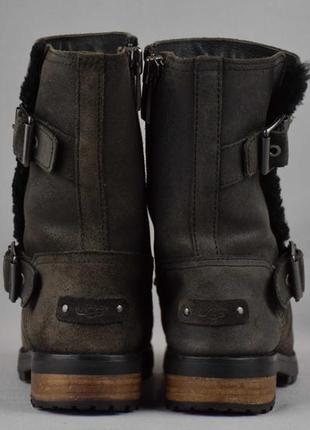 Ugg australia niels 2 ботинки сапоги угги зимние кожа мех овчина цигейка оригинал 36-37 р/23 см.6 фото