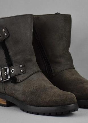 Ugg australia niels 2 ботинки сапоги угги зимние кожа мех овчина цигейка оригинал 36-37 р/23 см.2 фото