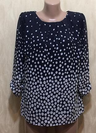 Шифонова блуза в горох bm collection, р.14