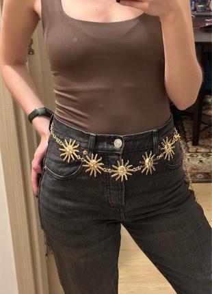 Ремень пояс цепь золотой солнце ☀☀☀металлический на талию на бедре новый