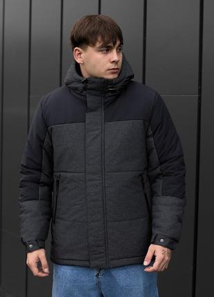 Зимняя куртка для парней staff qux black & grahpite