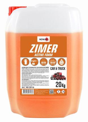 Активна піна nowax zimer active foam суперконцентрат для безконтактної мийки, 20кг