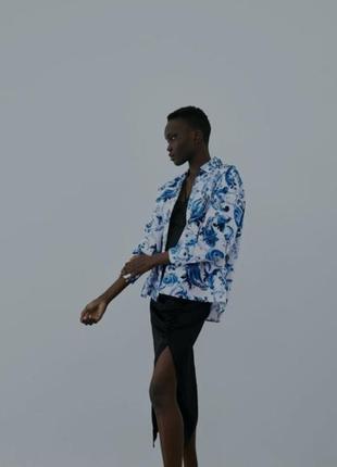 Блуза рубашка оверсайз zara xs