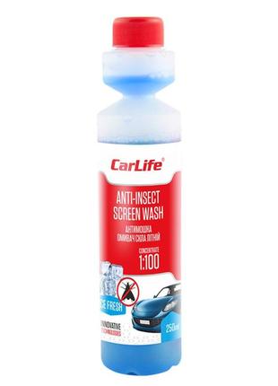 Очиститель стекла carlife anti-insect screen-wash. ice fresh, летний концентрат 1:100