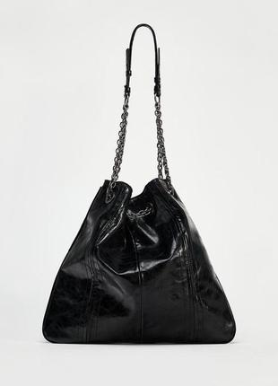 Сумка-мішок з ланцюжком  zara