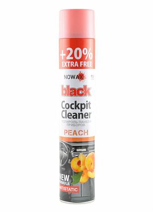 Полироль для панели приборов nowax cockpit cleaner spray персик, 750мл