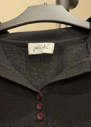 Шерстяной пуловер поло американка с воротником на пуговках поло американка 4