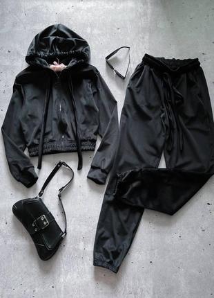 Велюросий костюм оверсайз