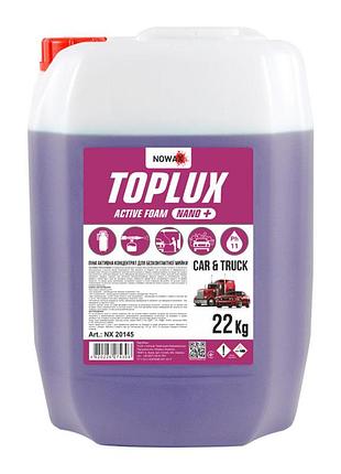 Активна піна nowax toplux nano+active foam концентрат для безконтактної мийки 1:100; 1:60, 22кг