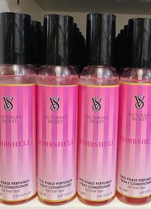 Двухфазный парфюмированный спрей-кондиционер для кончиков волос victoria’s secret bombshell 150ml
