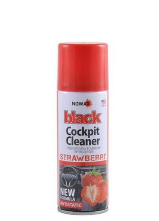 Полироль для панели приборов nowax cockpit cleaner spray клубника, 200мл
