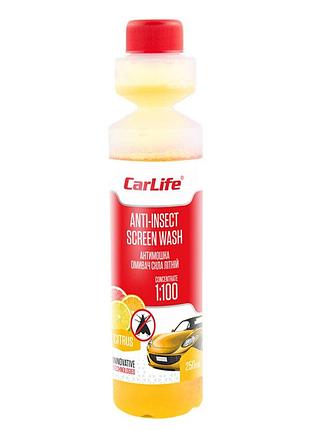 Очиститель стекла carlife anti-insect screen-wash citrus, летний концентрат 1:100.