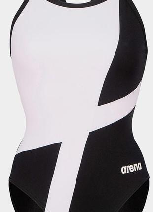Купальник закритий для жінок arena diamond swimsuit lightdrop bac чорний, білий жін 36