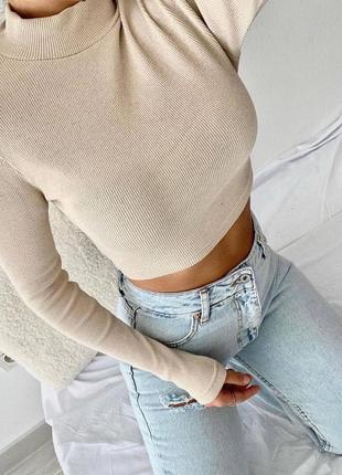 Кроп-топ в рубчик