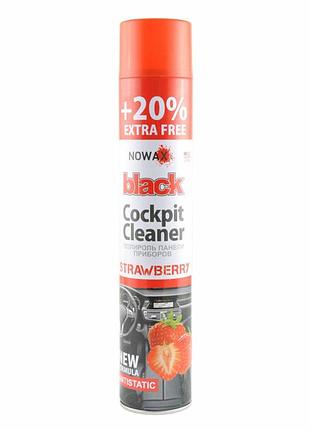 Полироль для панели приборов nowax cockpit cleaner spray клубника, 750мл