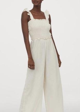 Льняной комбинезон h&m