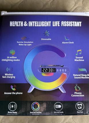 Настольная лампа с колонкой