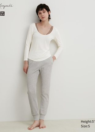 Экстра теплые вафельные брюки heattech mame kurogouchi uniqlo