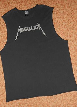 Майка безрукавка metallica/amplified/рок мерч