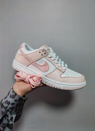 Кросівки nike dunk low pink paisley(+рожеві шнурки) 36