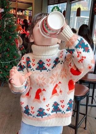 Новорічний світер для хлопчика та дівчинки