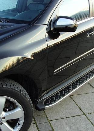 Боковые пороги blackline (2 шт., алюминий) для mercedes ml w164