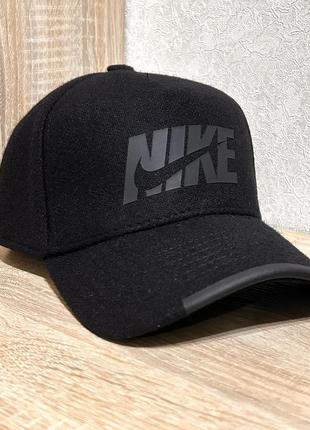 Теплая мужская зимняя бейсболка с ушками nike, утепленная кепка тракер, черная