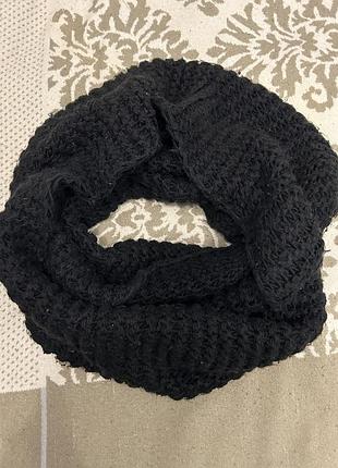 Хомут вязаный черный