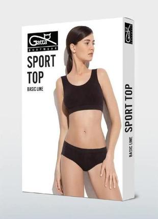 Gatta спортивный женский топ sport top natural (телесный)5 фото