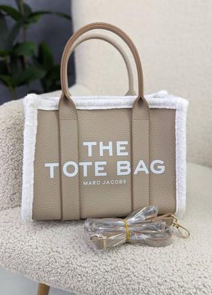 Сумка marc jacobs tote bag с мехом