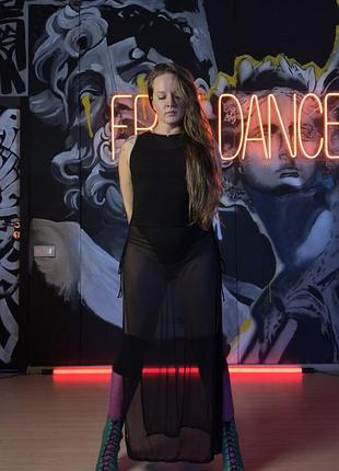 Прозора сукня з боковою шнурівкою