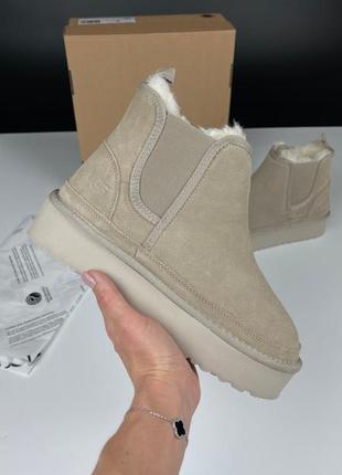 Трендовые женские угги | ugg | светло-бежевые #ugg003