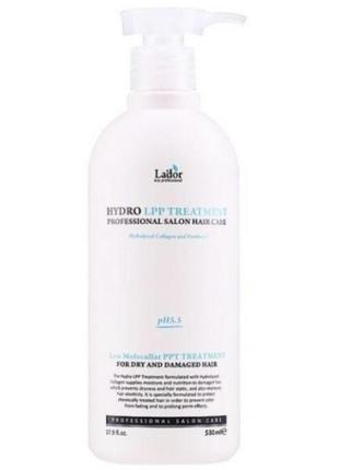 Lador маска для волос протеиновая hydro lpp treatment mask, 530 мл