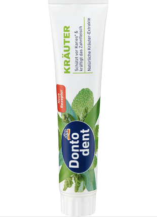 Зубна паста на травах з фтором dontodent zahnpasta kräuter, 125 ml