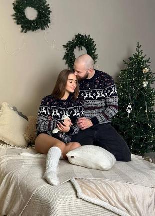 Новогодние свитера family look4 фото