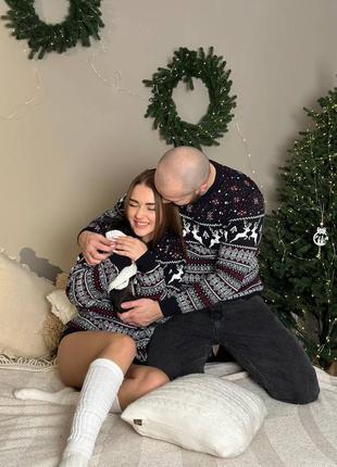 Новогодние свитера family look3 фото