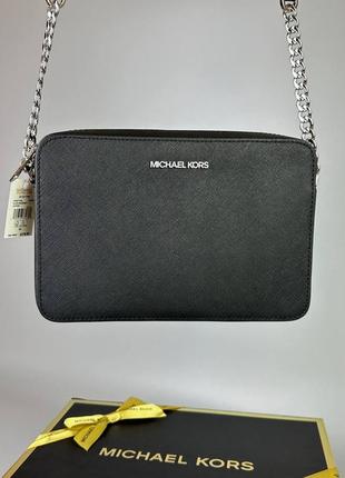 Сумка женская michael kors черная кожаная