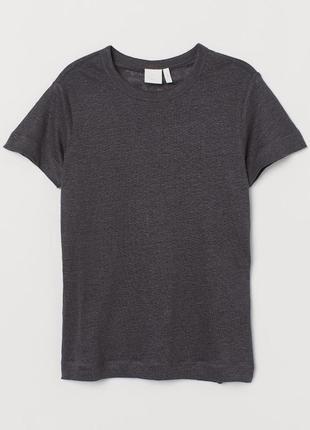 Льняная футболка h&m р. s/m