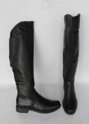 Зимові шкіряні чоботи, сапоги, ботинки, черевики, ботфорти 37 розміру