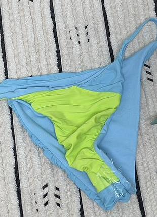 Плавки блакитно-салатові xl prettylittlething